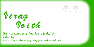 virag voith business card